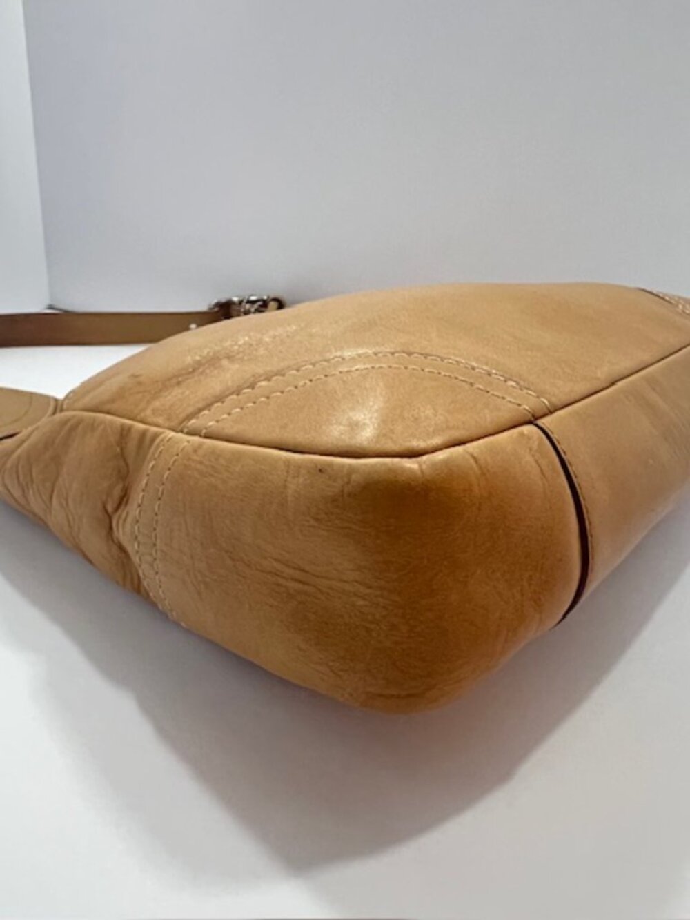 COACH HAMILTON HOBO LEATHER SHOULDER BAG #10280 CAMEL - Picture 11 of 16